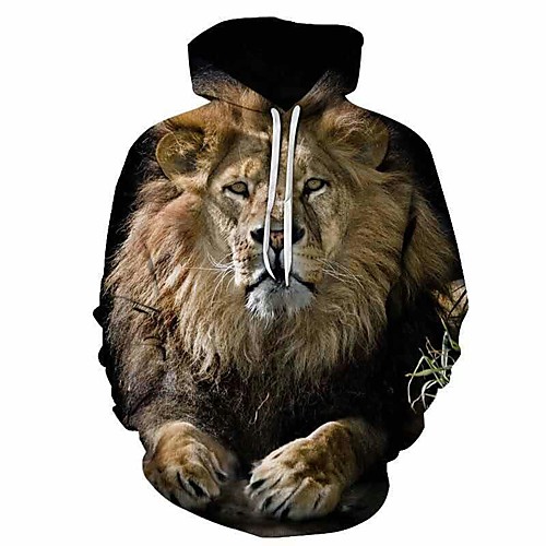 

Inspired by Animal Lion Cosplay Costume Hoodie Plush Fabric 3D Printing Hoodie For Women's / Men's
