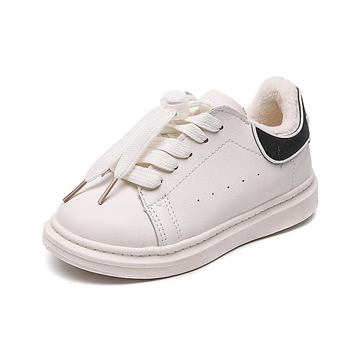 

Boys' Girls' Sneakers Comfort PU Little Kids(4-7ys) Big Kids(7years ) Daily Walking Shoes White Black Pink Fall Spring
