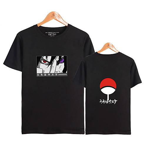 

Inspired by Naruto Cosplay Akatsuki Uchiha Itachi T-shirt Polyester / Cotton Blend Print Printing T-shirt For Women's / Men's