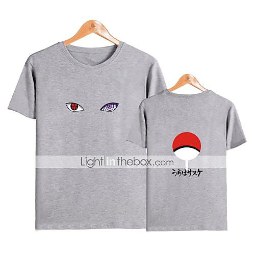 

Inspired by Naruto Cosplay Akatsuki Uchiha Itachi T-shirt Polyester / Cotton Blend Print Printing T-shirt For Women's / Men's