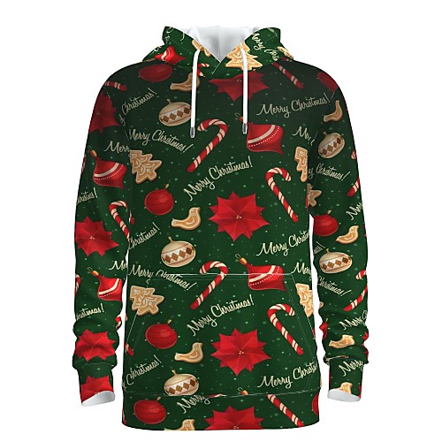 

Men's Pullover Hoodie Sweatshirt Graphic 3D Christmas Daily 3D Print 3D Print Christmas Hoodies Sweatshirts Green