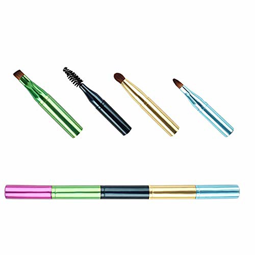 

4 heads multi-function makeup brush, retractable soft eyeshadow concealer brushes (multicolor)