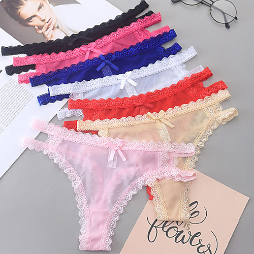 

Women's 2 Piece Basic G-strings & Thongs Panties - Normal Low Waist Multi color One-Size