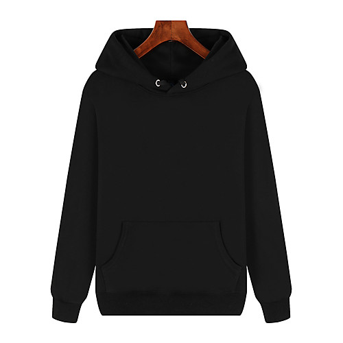 

Men's Hoodie Pullover Front Pocket Hoodie Cotton Solid Color Sport Athleisure Hoodie Top Long Sleeve Warm Soft Comfortable Everyday Use Daily General Use / Winter