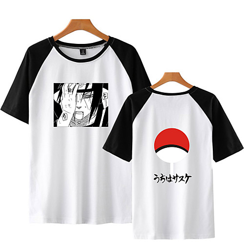 

Inspired by Naruto Cosplay Akatsuki Uchiha Itachi T-shirt Polyester / Cotton Blend Print Printing T-shirt For Women's / Men's