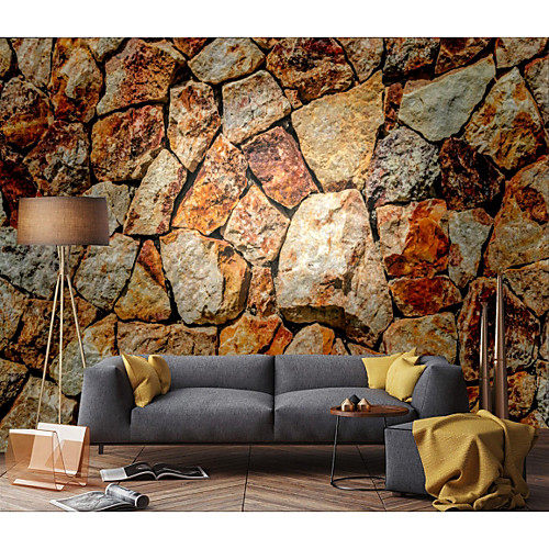 

Art Deco Pattern Stone Home Decoration Classic Modern Wall Covering, Canvas Material Adhesive required Wallpaper Mural Wall Cloth, Room Wallcovering