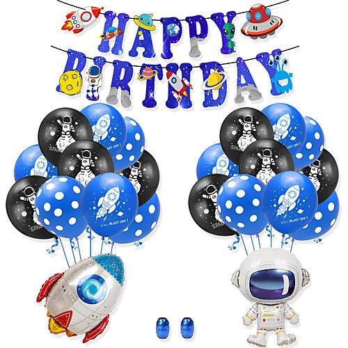 

Party Balloons 25 pcs Rocket Astronaut Happy Birthday Party Supplies Latex Balloons Banner Boys and Girls Party Birthday Decoration 12 Inch for Party Favors Supplies or Home Decoration