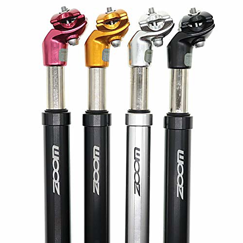 

djc bike suspension seatpost shock absorber damper post 27.2 30.9 31.6 mm, lightweight aluminum body (black head, 28.6mm(consist of 27.2 seatpost and 28.6 shim))