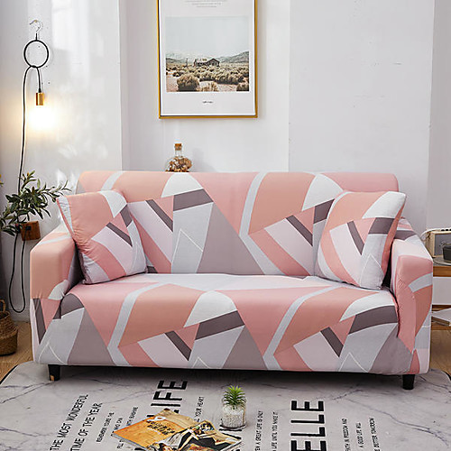 

Geometric Printed Sofa Cover Stretch Couch Cover Sofa Slipcovers for 1~4 Cushion Couch with One Free Pillow Case