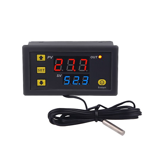 

Temperature Controller Thermostat Dual LED Digital Temperature Regulator Detector Temp Meter Heat Cooler