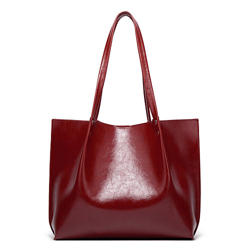 

Women's Bags PU Leather Tote Top Handle Bag Daily Handbags Wine Black Green Brown