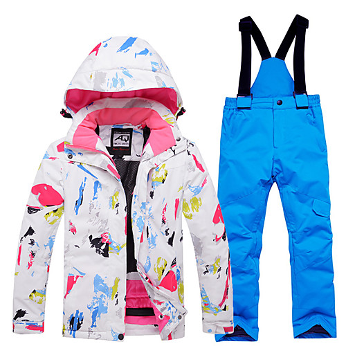 

Boys' Girls' Ski Jacket with Pants Skiing Snowboarding Winter Sports Waterproof Windproof Warm 100% Polyester Clothing Suit Ski Wear