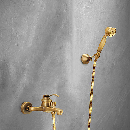 

Shower Faucet Set - Rainfall Antique Antique Brass Tub And Shower Brass Valve Bath Shower Mixer Taps