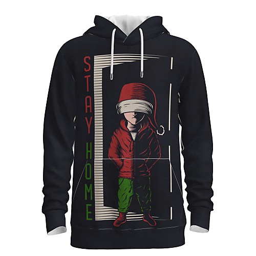 

Men's Pullover Hoodie Sweatshirt Print Graphic 3D Christmas Daily 3D Print 3D Print Christmas Hoodies Sweatshirts Black