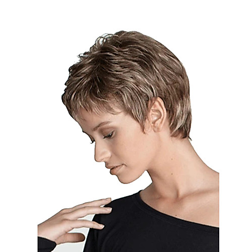 

Synthetic Wig Curly Pixie Cut Wig Short Silver grey Brown Synthetic Hair Women's Fashionable Design Classic Cool Silver Brown
