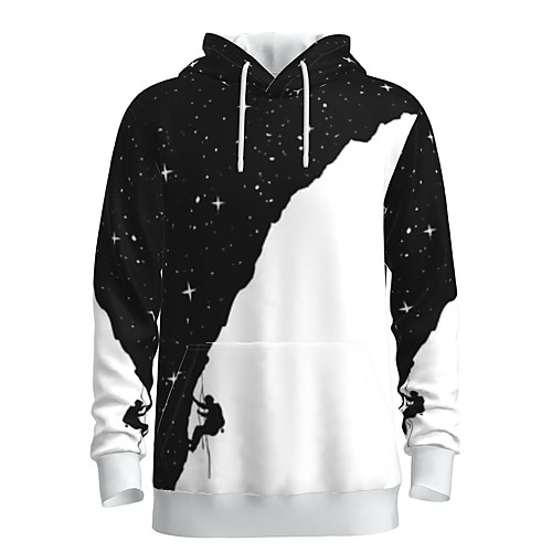 

Men's Pullover Hoodie Sweatshirt Graphic Abstract 3D Front Pocket Daily 3D Print 3D Print Casual Hoodies Sweatshirts White