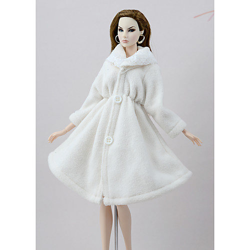 

Doll Outfit Doll Coat Coats For Barbiedoll White Flannel Toison Polyester Coat For Girl's Doll Toy / Kids