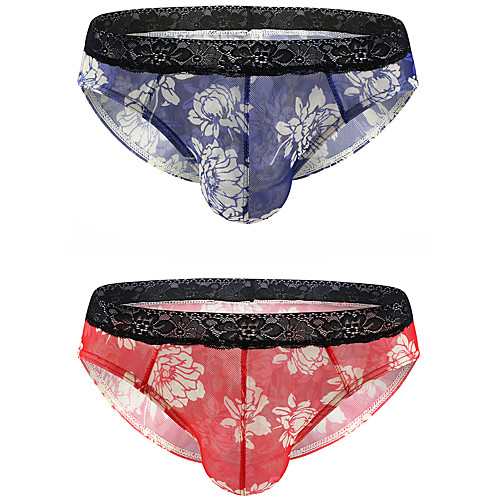 

Men's 2 Piece Basic Briefs Underwear - Normal Low Waist Multi color M L XL