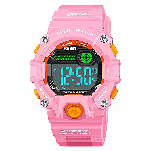 

gifts for 5-12 year old teen girls, 50m waterproof outdoor sport digital watches for 5-12 year old kids girls toys with led alarm stopwatch function electronic watches