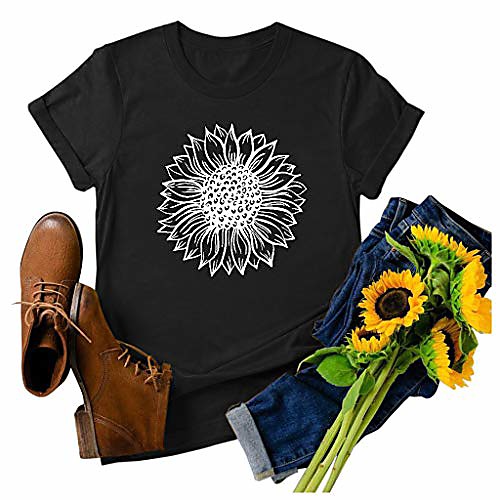 

t shirts for women plus size womens t shirt casual cotton short sleeve v-neck graphic t-shirt tops tees black