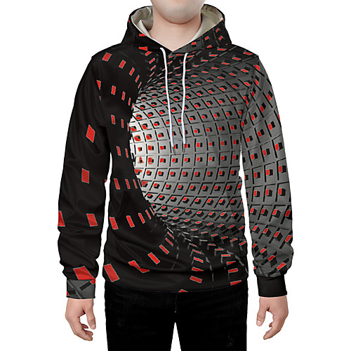 

Men's Plus Size Pullover Hoodie Sweatshirt Graphic 3D Front Pocket Round Neck Daily Weekend 3D Print 3D Print Hoodies Sweatshirts Long Sleeve Black Blue Red