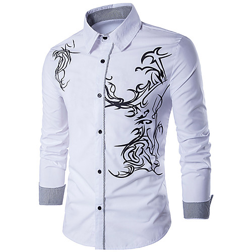 

men's fashion floral printed shirt button down shirt, pink, x-large
