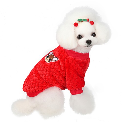 

Cat Dog Shirt / T-Shirt Pajamas Puppy Clothes Polka Dot Casual / Daily Winter Dog Clothes Puppy Clothes Dog Outfits Red Blue Pink Costume for Girl and Boy Dog Corduroy XXXS XXS XS