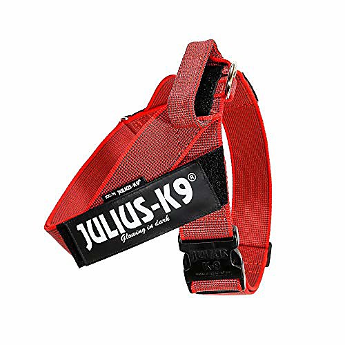 

idc color & gray belt harness for dogs, size 3, red-gray