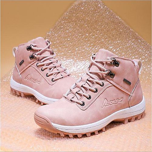 

womens snow boots insulated outdoor hiking shoes fur lined warm winter boots pink