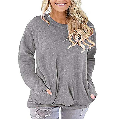 

womens plus size tops shirts pocket grey