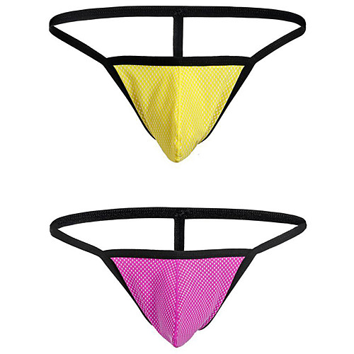 

Men's 2 Piece Basic G-string Underwear - Normal Low Waist Multi color M L XL