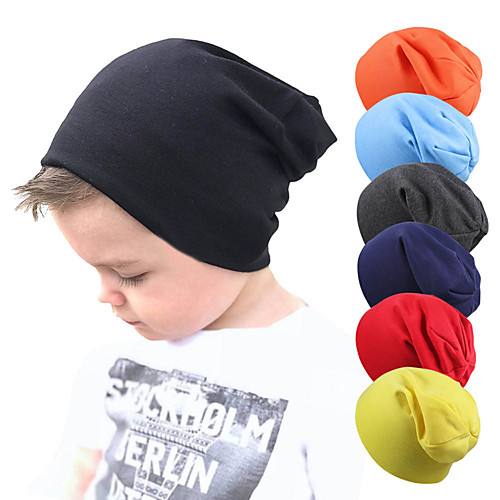 

Boys' Girls' Hiking Cap Beanie Hat 1 PCS Winter Outdoor Windproof Warm Soft Thick Skull Cap Beanie Solid Color Woolen Cloth White Black Purple for Fishing Climbing Running