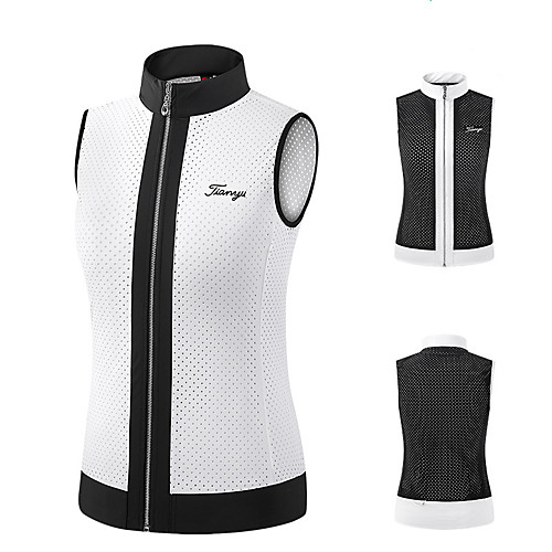 

Women's Golf Vest / Gilet Sleeveless Thermal Warm Lightweight Breathable Sports Outdoor Autumn / Fall Winter Spring Nylon White Black / Stretchy
