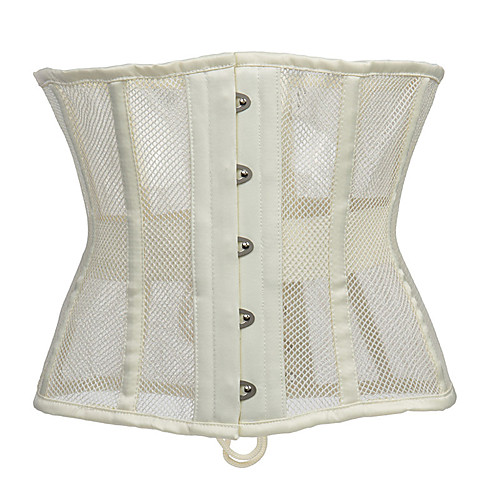 

Women's Buckle Underbust Corset - Solid Color Black Beige S M L