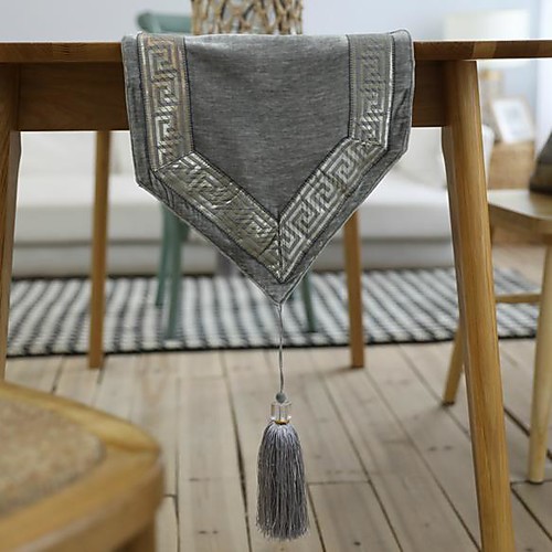 

European-style Luxury Table Runner Placemat Dining Table Long Table Napkin Decorative Plant Flowers Simple Modern Plush (Placemat 4pcs)