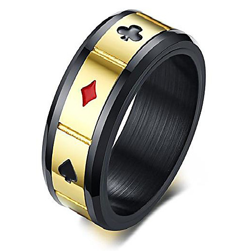 

unique design ring-men's band rings playing card poker ring wedding rings engagement rings promise rings rotating ring