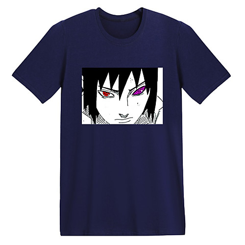 

Inspired by Naruto Uchiha Sasuke T-shirt Polyester / Cotton Blend Graphic Prints Printing T-shirt For Women's / Men's