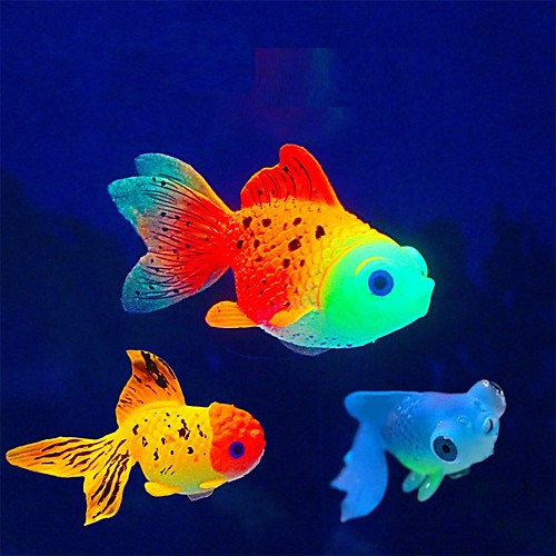 

Fish Tank Aquarium Decoration Fish Bowl Artificial Fish Random Color Luminous Cute Special Material 2 8.04.53.5 cm