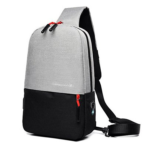 

Men's Bags Polyester Nylon Sling Shoulder Bag Chest Bag Pattern / Print Zipper Daily Outdoor 2021 MessengerBag Black Grey Black Dark Gray