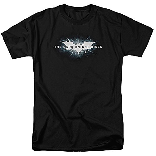 

men's batman dark knight rises short sleeve t-shirt, black heather/black, large