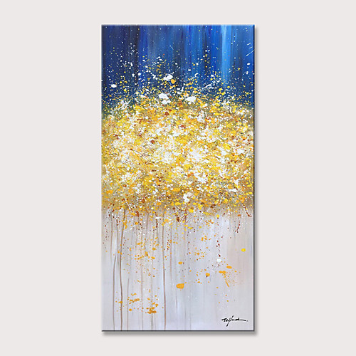 

Oil Painting Hand Painted Vertical Abstract Modern Rolled Canvas (No Frame)