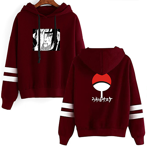

Inspired by Naruto Cosplay Akatsuki Uchiha Itachi Hoodie Polyester / Cotton Blend Print Printing Hoodie For Women's / Men's
