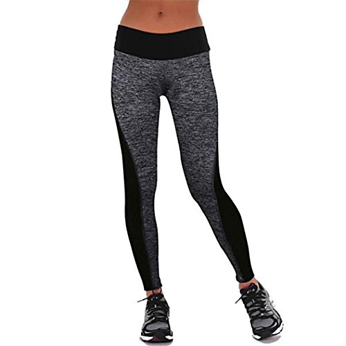 

gillberry women sports trousers athletic gym workout fitness yoga leggings pants (gray, xxl)