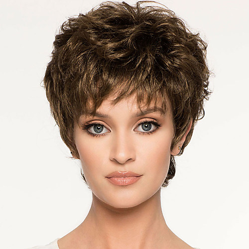 

Synthetic Wig Straight Bob Wig Short Brown Synthetic Hair Women's Fashionable Design Highlighted / Balayage Hair Exquisite Brown