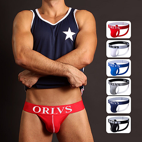 

Men's Jockstrap Athletic Supporters Athleisure Underwear Briefs Bottoms Cotton Fitness Gym Workout Performance Running Training Breathable Quick Dry Soft Sport White Black Red Sky Blue Light Gray