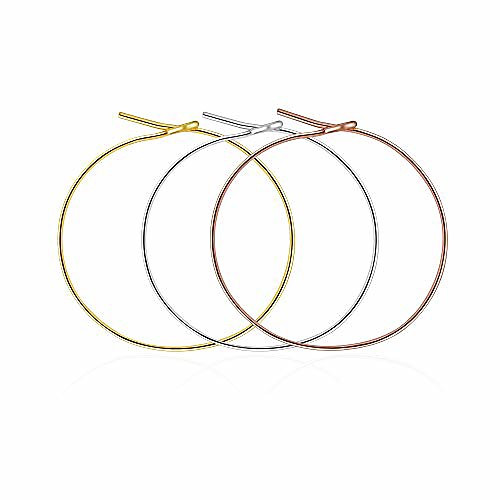 

thin hoop earrings lightweight gold silver hoops set 30mm for women girls