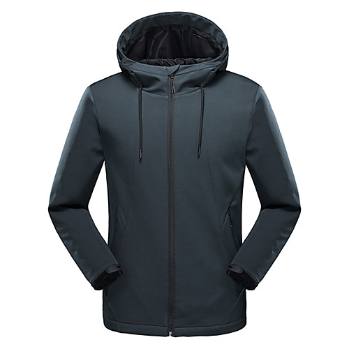 

Men's Hiking Softshell Jacket Hiking Jacket Winter Outdoor Waterproof Windproof Breathable Warm Jacket Top Camping / Hiking Hunting Ski / Snowboard Black Army Green Grey Khaki