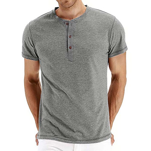 

Men's T shirt Short Sleeve Tops Cotton Streetwear Black Blue Orange