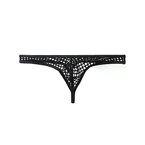 

Men's 2 Piece Mesh G-string Underwear - Normal Low Waist White Black Blushing Pink S M L