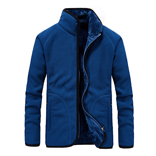 

Men's Hiking Jacket Hiking Fleece Jacket Winter Outdoor Solid Color Windproof Fleece Lining Breathable Warm Winter Jacket Hunting Fishing Climbing Army Green-Male Gray-male Purple-female Black-male